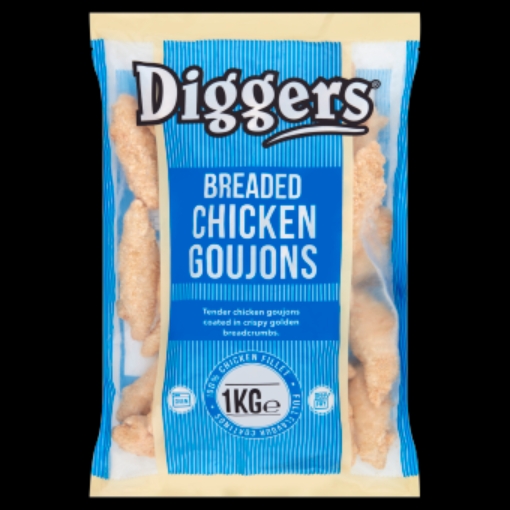 Picture of DIGGERS BREADED CHICKEN GOUJON 1KG x 5