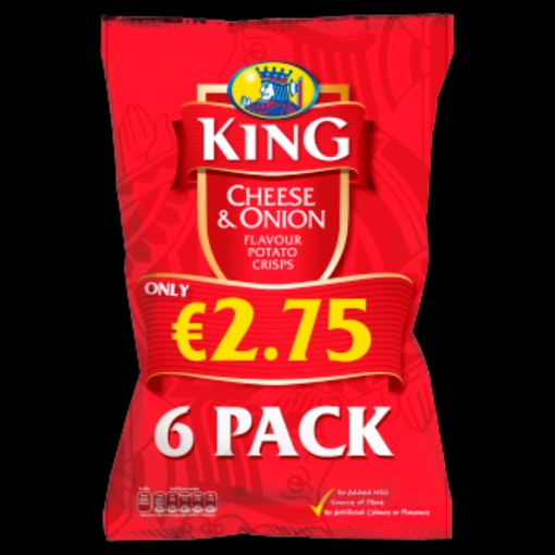 Picture of KING CHEESE & ONION 6PK FLASHED €2.75