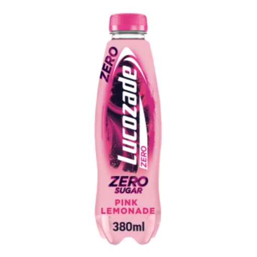Picture of LUCOZADE ZERO PINK LEMONADE 380ML DRS