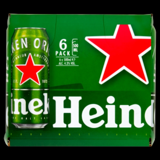 Picture of HEINEKEN 500ML CANS 6PK x 4  DRS