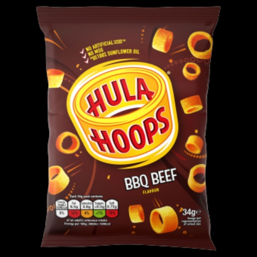 Picture of HULA HOOPS BBQ BEEF 34G x 32