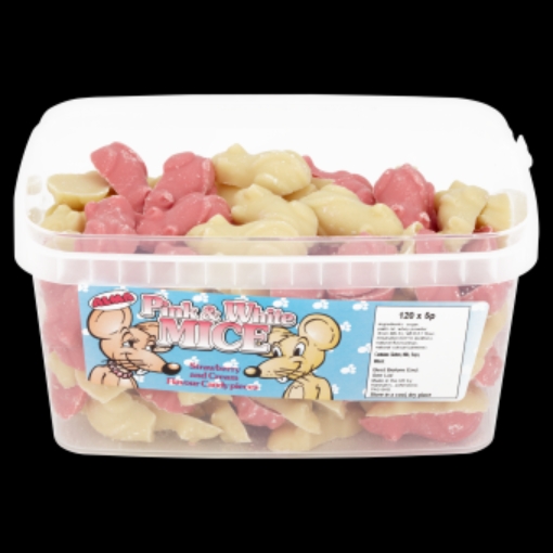 Picture of 15C HANNAH PINK & WHITE MICE x 120
