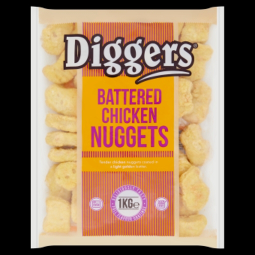 Picture of DIGGERS BATTERED CHICKEN NUGGET 1KG x 6