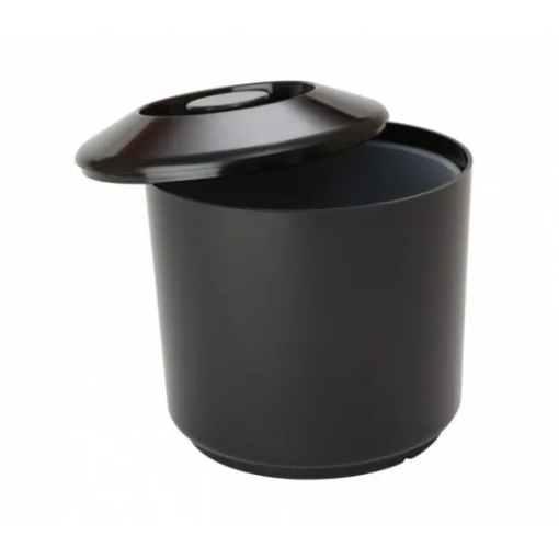 Picture of BLACK PLASTIC ICE BUCKET WITH LID 10LT