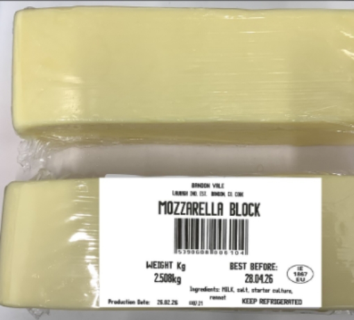 Picture of BANDON VALE MOZZARELLA BLOCK 8 X 2.5KG