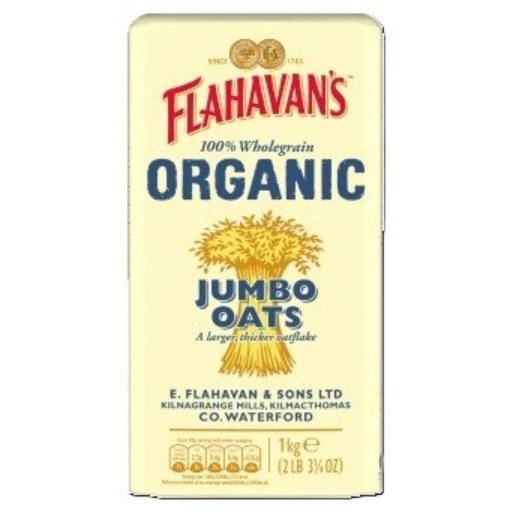 Picture of FLAHAVANS ORGANIC JUMBO OATS 1KG x 10