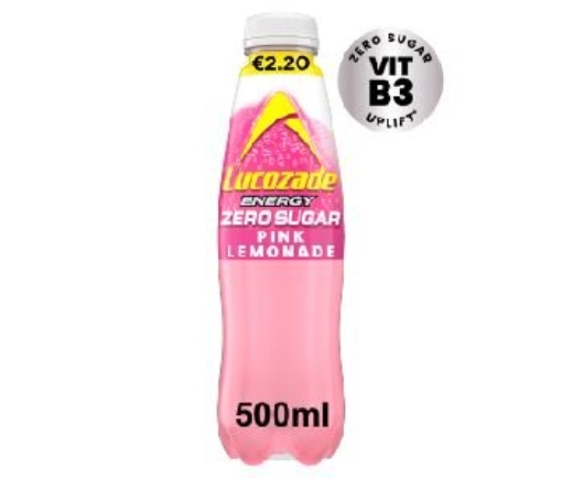 Picture of LUCOZADE ZERO PINK 500ML €2.20 DRS
